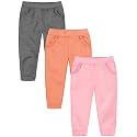 Resinta 3 Packs Baby Toddler Girls' Pull-On Fleece Sweatpants