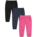 Resinta 3 Packs Baby Toddler Girls' Pull-On Fleece Sweatpants