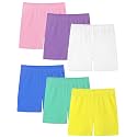 Resinta 6 Pack Girls Bike Shorts Toddler Under Dress Dance Cartwheel Shorts