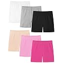 Resinta 6 Pack Girls Bike Shorts Toddler Under Dress Dance Cartwheel Shorts