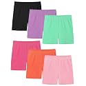 Resinta 6 Pack Girls Bike Shorts Toddler Under Dress Dance Cartwheel Shorts