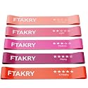 Resistance Bands for Working Out, Exercise Bands with 5 Resistance Levels, Natural Latex Resistance Bands Designed for Home Fitness, Strength Training and Flexibility Exercises