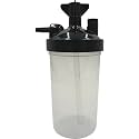 ResOne 6pk Oxygen Humidifier Bottle, 350ml w/Pressure Relief Valve - Oxygen Concentrator Humidifier Bottle for Therapy - Portable, Medical Grade for Clinic or Home Use - Plastic