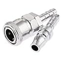 Uxcell SH20 + PH20 Pneumatic Fittings Air Line Hose Compressor Connector Quick Release Coupler Air Line Fittings for 8mm(Inner Diameter)