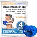 resplabs CPAP Mask Liners Compatible with Philips Respironics DreamWear Full Face Masks - Reusabl, Adjustable Cushion Covers, Reduces Noisy Air Leaks &amp; Provides Comfort (Pack of 4)