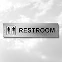 Rest Room Sign Board Stainless Steel