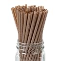 Restaurantware-Basic Nature 8.3 Inch Disposable Straws, 100 Sustainable Straws - Sturdy, Won't Alter Flavors, Brown PLA / Coffee Ground Straw, For Hot And Cold Drinks