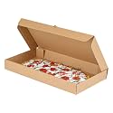 Restaurantware Pizza Boxes 50 Count 14 x 7 x 1.5 Inches Paper Flatbread Delivery Packaging Corrugated Cardboard Tab-Lock Grease-Resistant Kraft