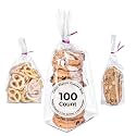 Restaurantware Clear Plastic Gusset Bag, 3 x 2 x 8 In, 100 Pack