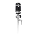 RESTMO Gear Drive Sprinkler with Step Spike Base, Silver