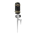 RESTMO Gear Drive Sprinkler with Step Spike Base, Brown