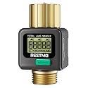 RESTMO Water Flow Meter, Measure Gallon/Liter Consumption and Flow Rate