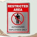 Restricted Area Sign Board Plate for Office