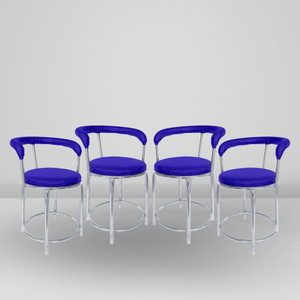 restwell 173 stool with comfortable cushion seatchrome steel frame chair for outdoor use metal outdoor chair