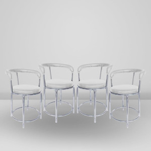 restwell 173 stool with comfortable cushion seatchrome steel frame chair for outdoor use metal outdoor chair