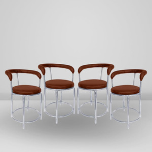 restwell 173 stool with comfortable cushion seatchrome steel frame chair for outdoor use metal outdoor chair