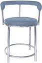 Restwell 173 Stool with Comfortable Cushion Seat|Chrome Steel Frame Chair For Outdoor Use Metal Outdoor Chair