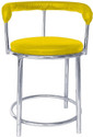 Restwell 173 Stool with Comfortable Cushion Seat|Chrome Steel Frame Chair For Outdoor Use Metal Outdoor Chair