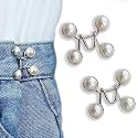 2 Pcs Adjustable Waist Buckle Extender Set for Jeans and Pants - Perfect Fit Instant Button (2)