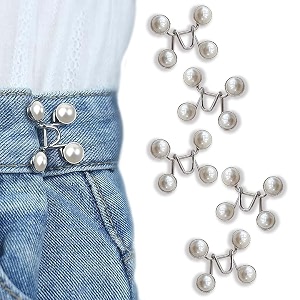 5 pcs adjustable waist buckle extender set for jeans and pants - perfect fit instant button 5