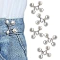 5 Pcs Adjustable Waist Buckle Extender Set for Jeans and Pants - Perfect Fit Instant Button (5)