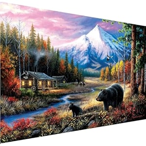 5d diamond painting kit 12x16inch diamond painting kit for adults amp kids very suitable for home leisure and wall decoration snow mountain