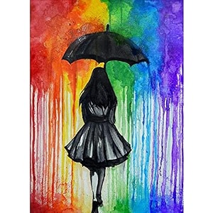 5d diamond painting kit 12x16inch diamond painting kit for adults amp kids very suitable for home leisure and wall decoration umbrella girl