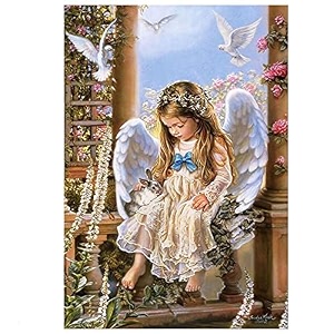 5d diamond painting kit 12x16inch diamond painting kit for adults amp kids very suitable for home leisure and wall decoration little angel