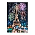 Retailio 5D Diamond Painting Kit, 12x16inch Diamond Painting Kit for Adults &amp; Kids, Very Suitable for Home Leisure and Wall Decoration (Effiel Tower-2)