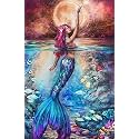 5D Diamond Painting Kit, 12x16inch Diamond Painting Kit for Adults &amp; Kids, Very Suitable for Home Leisure and Wall Decoration (Little Mermaid)