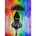 5D Diamond Painting Kit, 12x16inch Diamond Painting Kit for Adults &amp; Kids, Very Suitable for Home Leisure and Wall Decoration (Umbrella Girl)