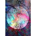 New 5D Diamond Painting Kits for Adults Kids, Awesocrafts Bright Moon Tree Full Drill DIY Diamond Art Embroidery Paint by Numbers with Diamonds (Moon)