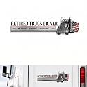 Retired Truck Driver Car Emblem with US