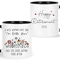 Retirement Gifts For Women 2026 Cup, Retired Mug, A Wise Woman Once Said Im Outta Here Coffee Mug, Retired Gifts Birthday Gift Christmas Presents for Female Mom Grandma Teacher Nurse Coworkers
