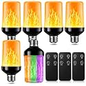 Retisee 3 Color Changing Halloween Fire Light Bulbs, Classic, 6 Pack
