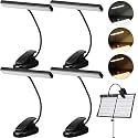 Retisee 4 Pcs Music Stand Lights Clip-On 18 LED Piano Lamp Battery