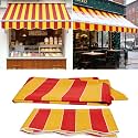 Retractable Awning Waterproof Fabric Replacement 6.5ft 9.8ft 12ft Outdoor Patio Canopy Replacement Fabric Waterproof Polyester Sunshade Shelter Canvas(Size:6.6x5ft,Color:Red Stripe)