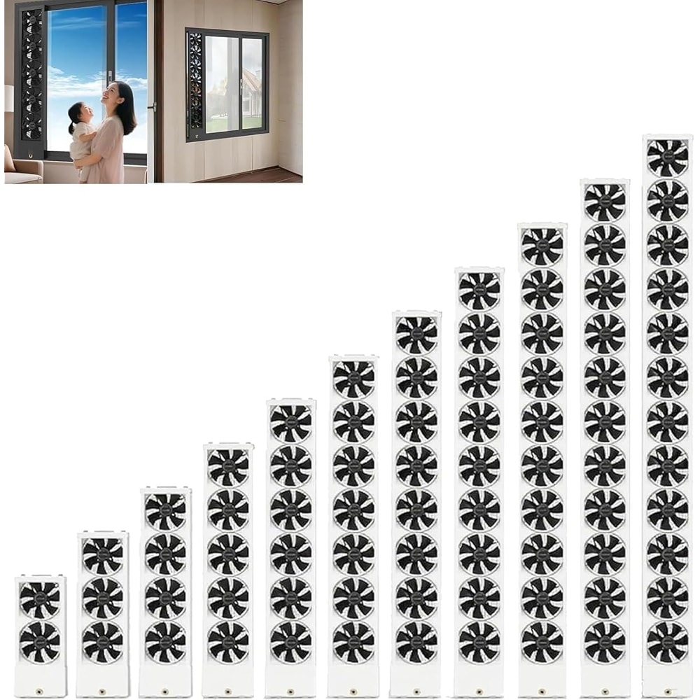 Retractable Window Intake Fan, Window Intake Fan, Adjustable 35-150cm ...