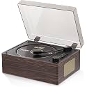 Retro CD Player Bluetooth 5.3 Walnut Wood Grain Desktop Music