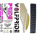 Retro Classic Pink Cricket Bat Sticker Black Grip3in1