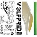 Retro Classic White Cricket Bat Sticker Green Grip 3 in 1