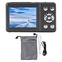 Retro Digital Camera Black, 4K 64MP Travel Camera, 18x Digital Zoom with 2.4 Inch HD Screen, 1200mAh Battery for Outdoor Photography and Video Recording