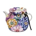 Retro Flower Tea Pot Cover Teapot Pouch Insulated Kettle Cover Drawstring Teacup Covers Insulated Drop-Proof Shock-Proof Kitchen Home Dining