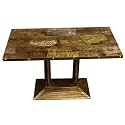 Retro Industrial-Style Bar Tables and Chairs, Western-Style Coffee Shop Booth Sofas, Dessert and Milk Tea Shop Table and Chair Sets(A5)