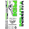 Retro Plus Green Cricet Bat Sticker