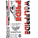 Retro Plus Red Cricket Bat Sticker