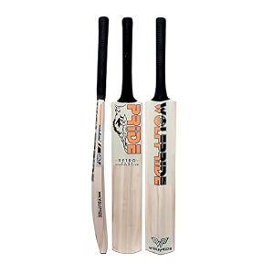 retro plus full size cricket bat ideal for age 15 yrs with anti scuff sheet toe and cover retro plus orange sticker amp black grip kashmir willow cricket bat
