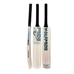 retro plus full size cricket bat ideal for age 15 yrs with anti scuff sheet toe and cover retro plus gray sticker amp black grip poplar willow cricket bat
