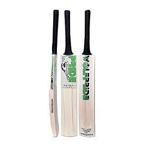 retro plus full size cricket bat ideal for age 15 yrs with anti scuff sheet toe and cover retro plus green sticker amp black grip poplar willow cricket bat