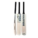 Retro Plus Full Size Cricket Bat, Ideal for Age 15+ Yrs with Anti Scuff Sheet, Toe, and Cover (Retro Plus Gray Sticker &amp; Gray Grip, Himachal Willow Cricket Bat)
